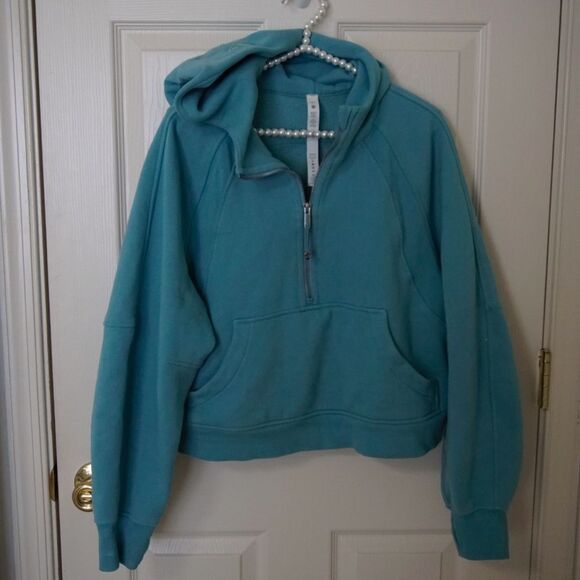 Lululemon Scuba Half Zip with Hood | Blue | Size M/L - Picture 4 of 9